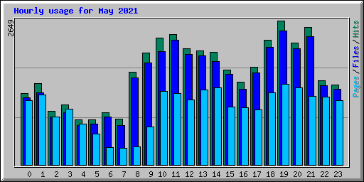 Hourly usage for May 2021