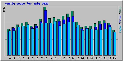 Hourly usage for July 2022