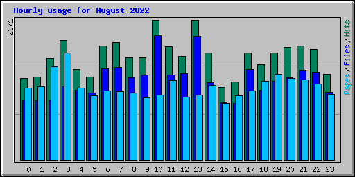 Hourly usage for August 2022