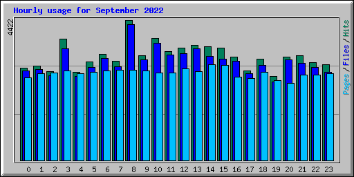 Hourly usage for September 2022