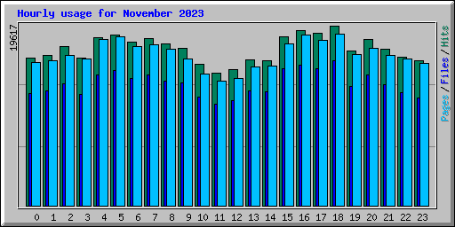 Hourly usage for November 2023