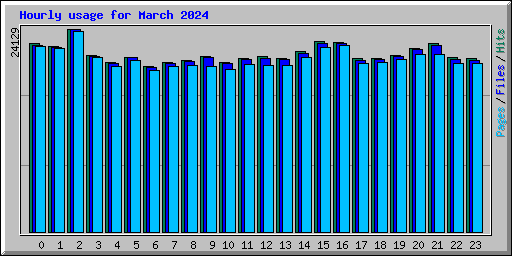 Hourly usage for March 2024